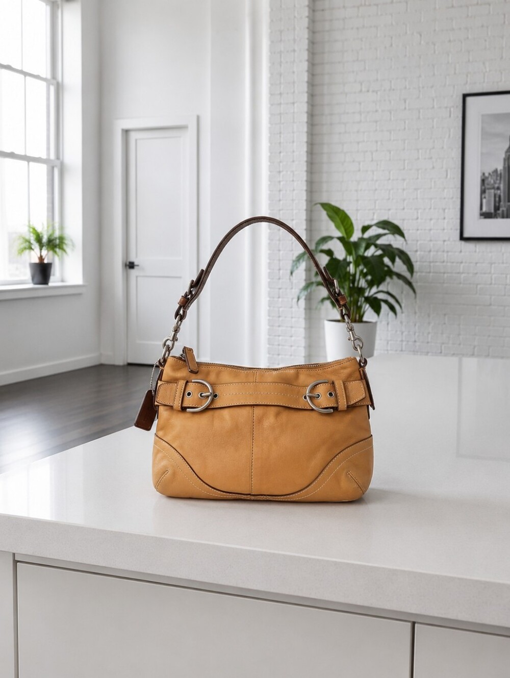 Coach Tan Leather Satchel